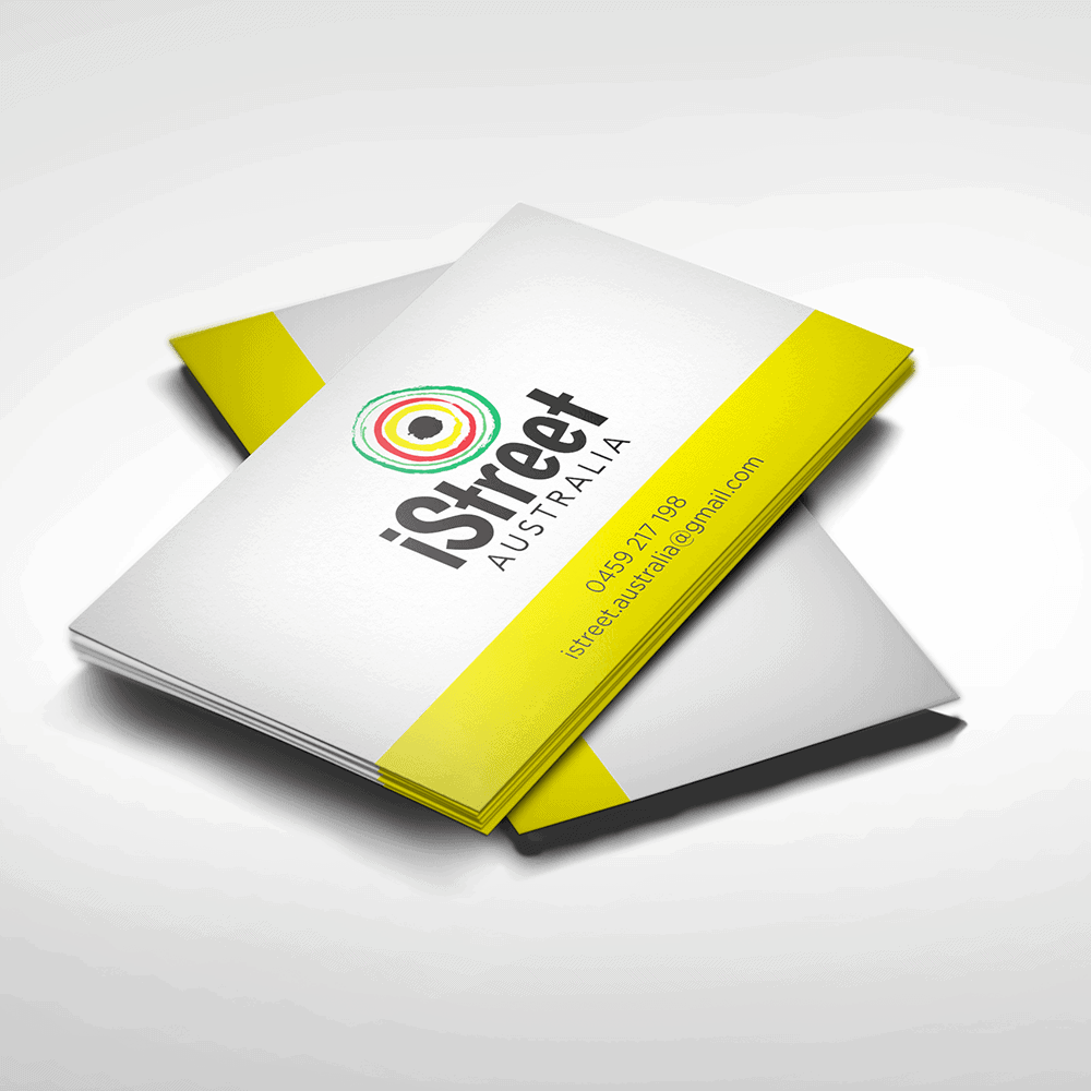 iStreet business cards - printing and graphic design services