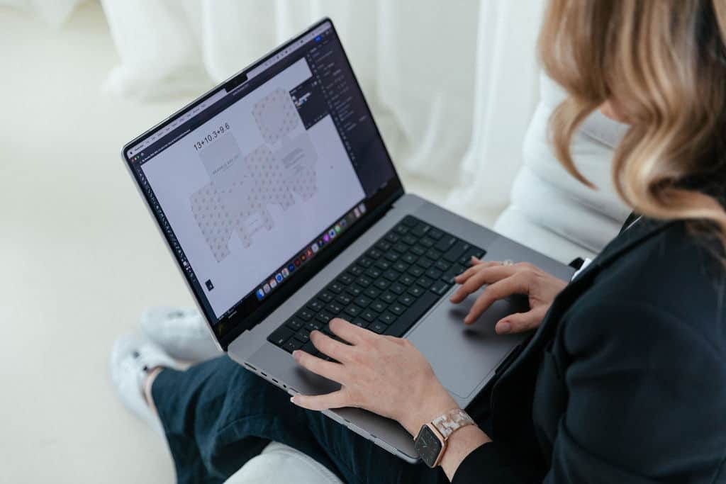 Brisbane graphic designer Amanda creating packaging design