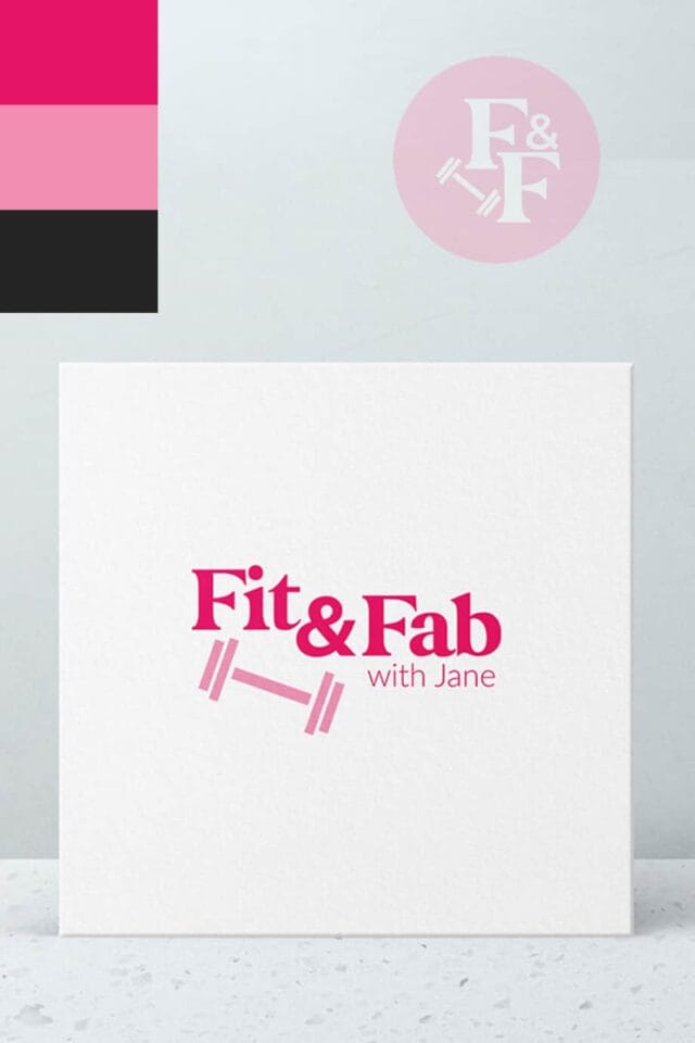 fit&fab with jane, personal trainer branding project logo design Brisbane