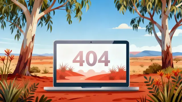 Laptop with 404 error message on screen