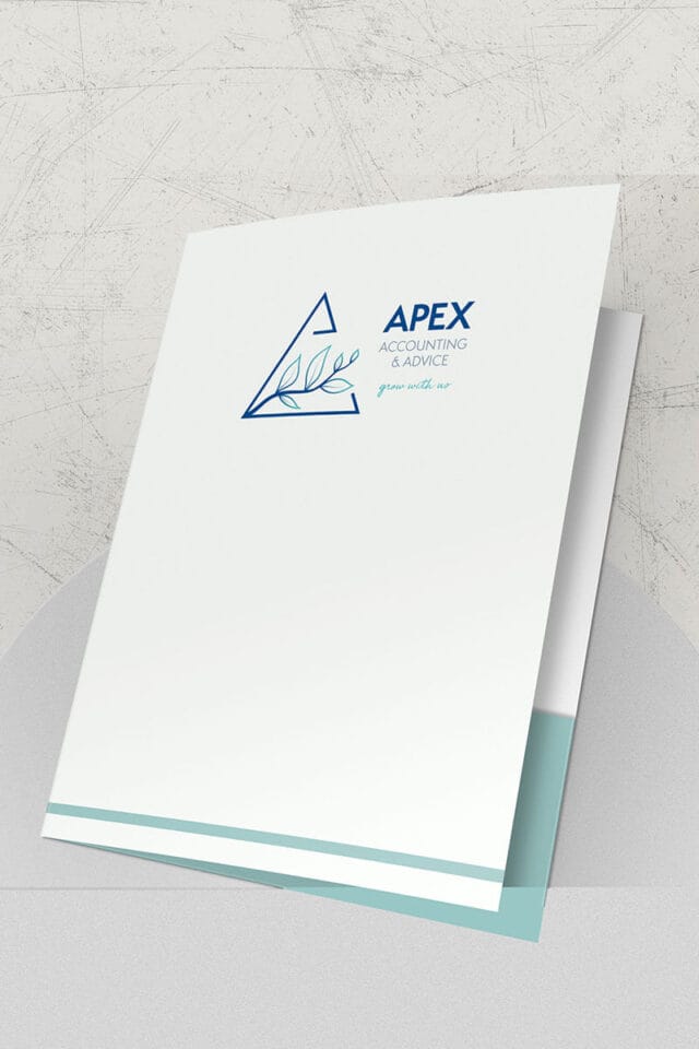 Presentation folder printing apexaa Brisbane