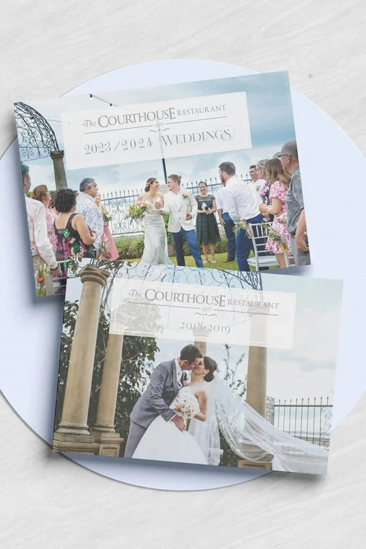 Wedding venue brochure design Brisbane marketing materials