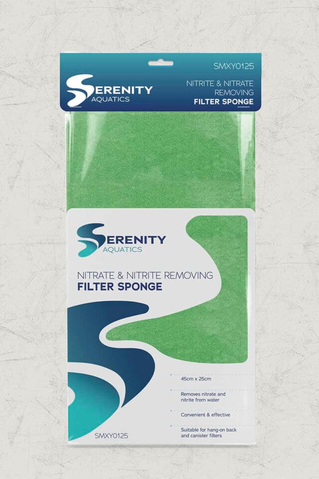 Serenity filter sponge nitrate nitrite hang cell packaging design Brisbane